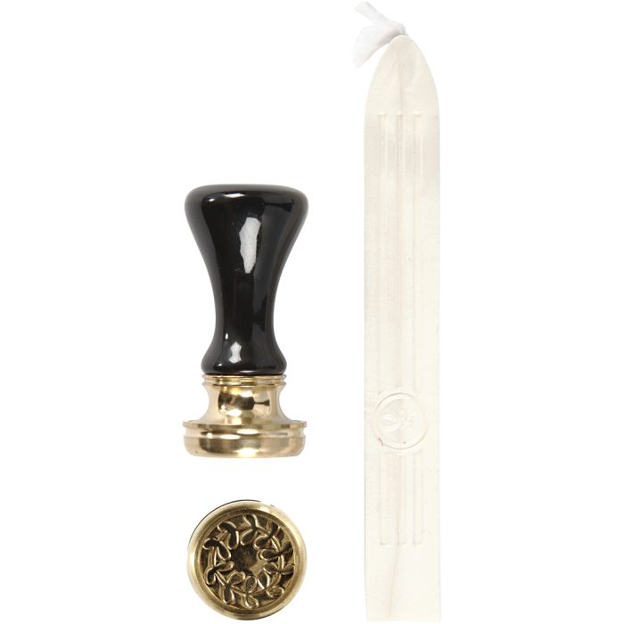 Wax Seal Set, dia. 17 mm, mother-of-pearl, 1 set