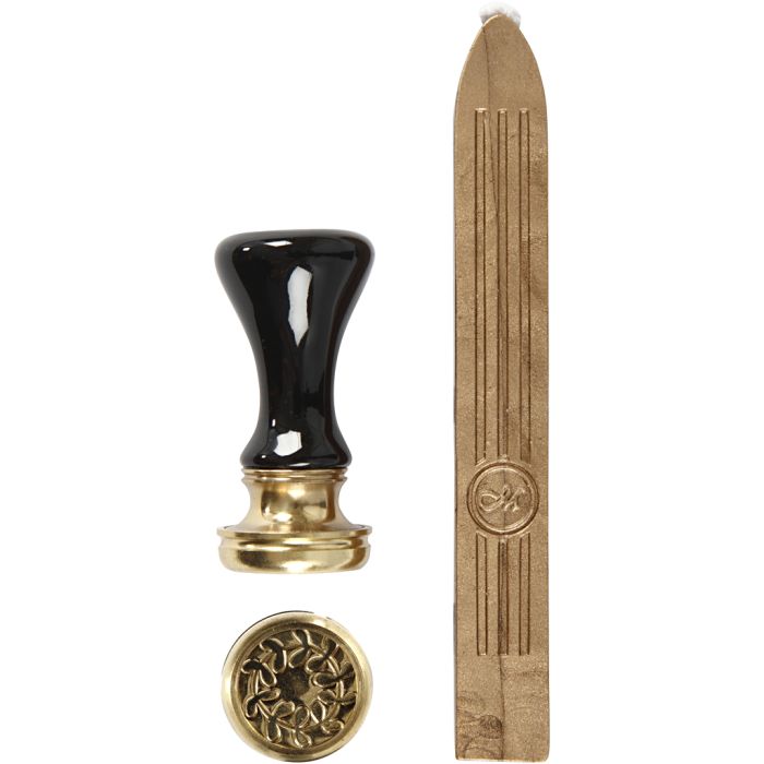 Wax Seal Set, dia. 17 mm, gold, 1 set