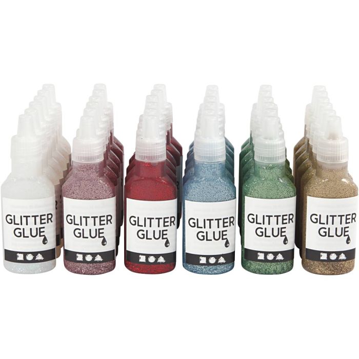 Glitter Glue, 36x25 ml/ 1 pack