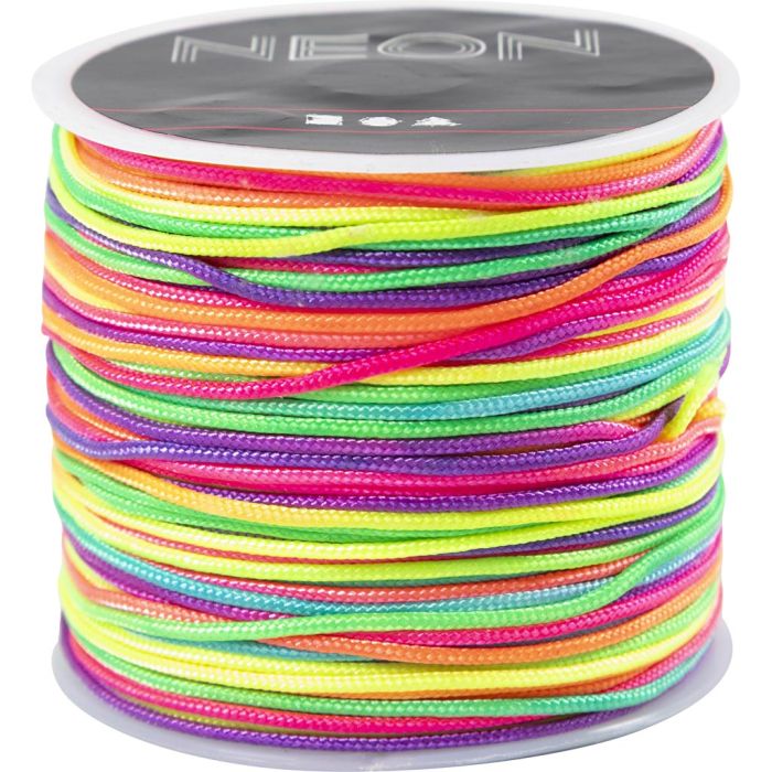 Nylon cord, thickness 1 mm, multi colour, 28 m/ 1 roll
