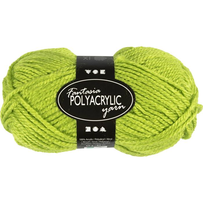 Fantasia Acrylic Yarn, L: 80 m, needle 4,5-5, light green, 50 g/ 1 ball