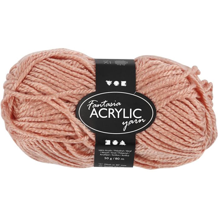 Fantasia Acrylic Yarn, L: 80 m, beige, 50 g/ 1 ball
