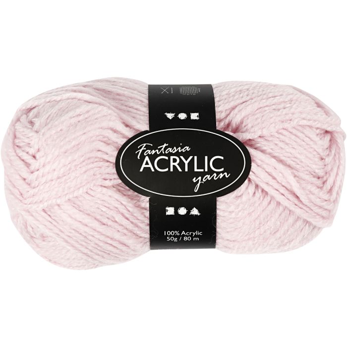 Fantasia Acrylic Yarn, L: 80 m, light red, 50 g/ 1 ball
