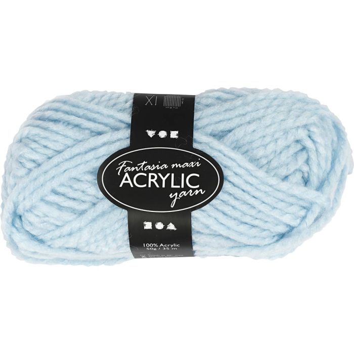 Fantasia Acrylic Yarn, L: 35 m, needle 9-10, light blue, 50 g/ 1 ball