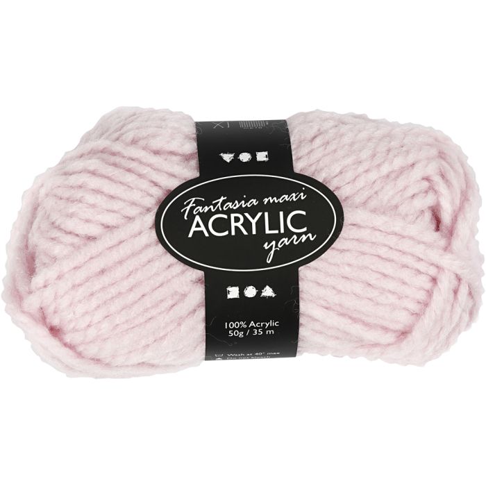 Fantasia Acrylic Yarn, L: 35 m, Maxi, light red, 50 g/ 1 ball