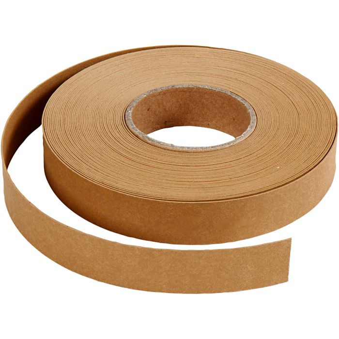 Weaving strips, W: 15 mm, thickness 0,55 mm, light brown, 9.50 m/ 1 roll