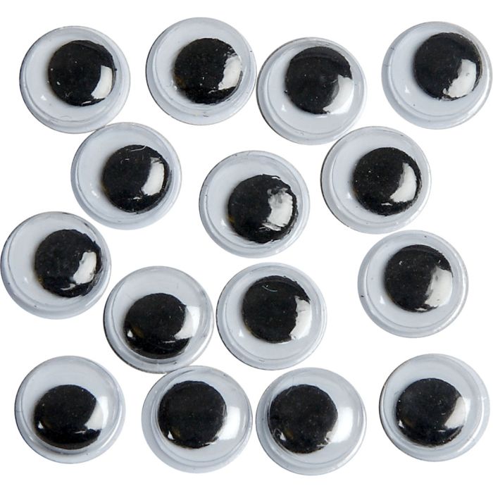 Wiggly Eyes, not sticky, dia. 8 mm, 1000 pc/ 1 pack