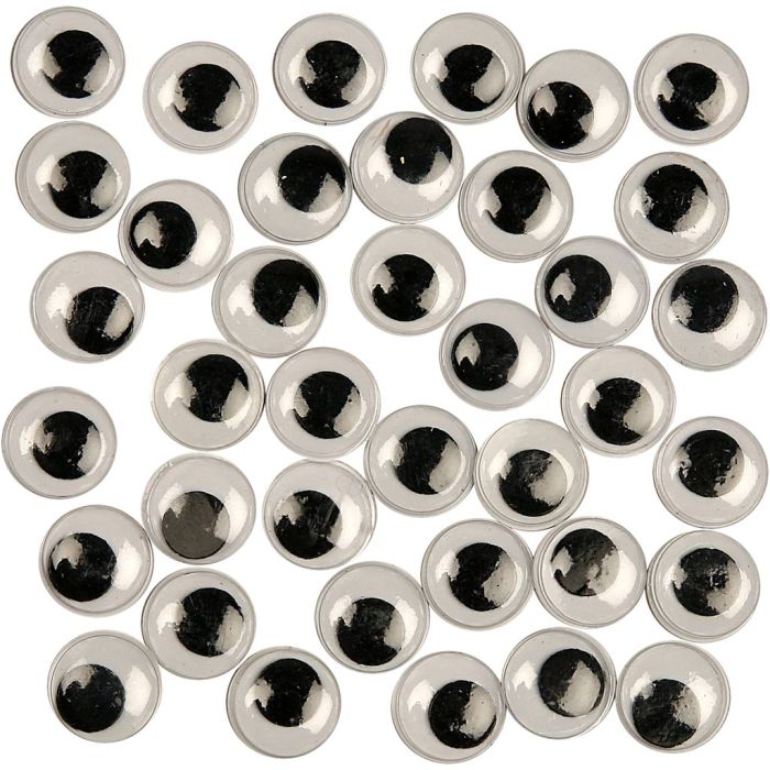 Wiggly Eyes, not sticky, dia. 12 mm, 30 pc/ 1 pack