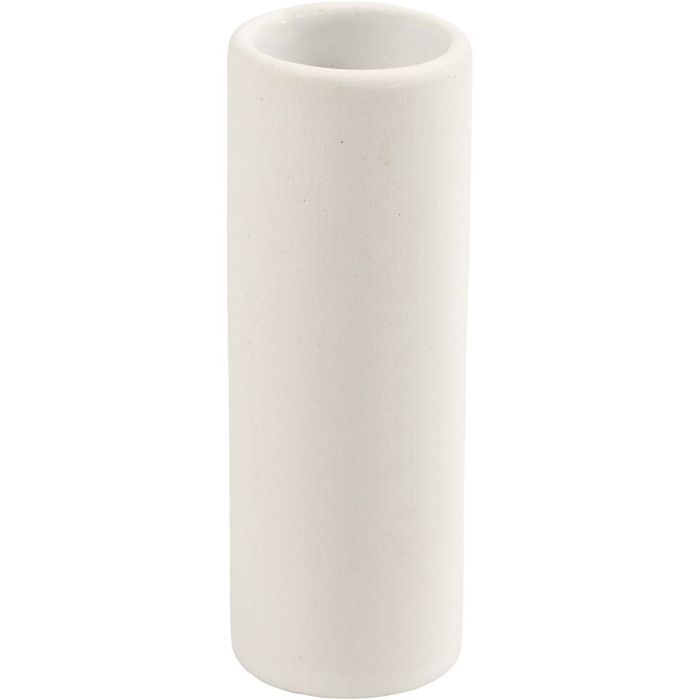 Vase, H: 11 cm, dia. 4 cm, white, 1 pc