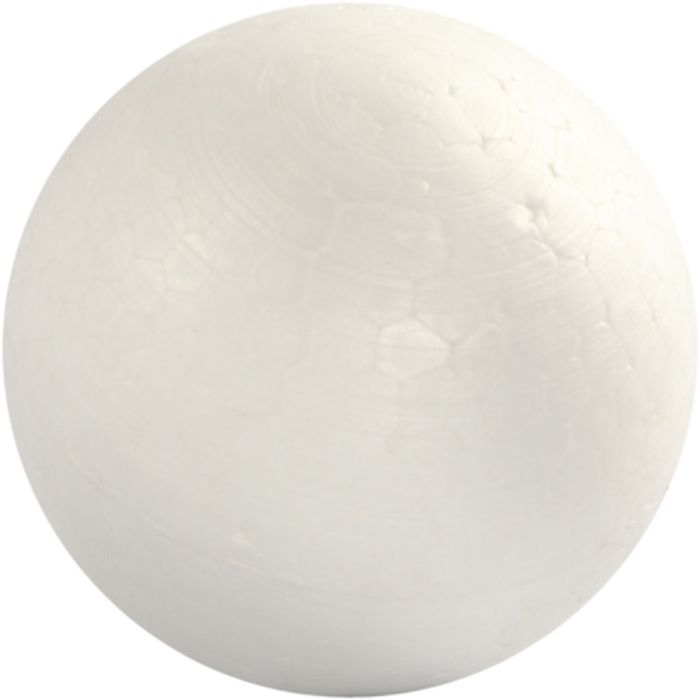 Polystyrene Balls, dia. 6 cm, white, 5 pc/ 1 pack