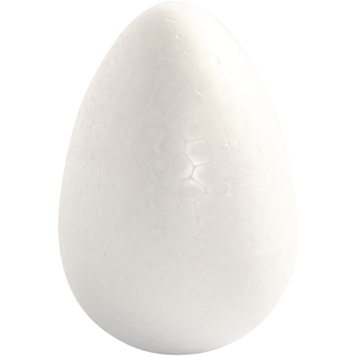 Polystyrene Eggs, H: 12 cm, white, 5 pc/ 1 pack