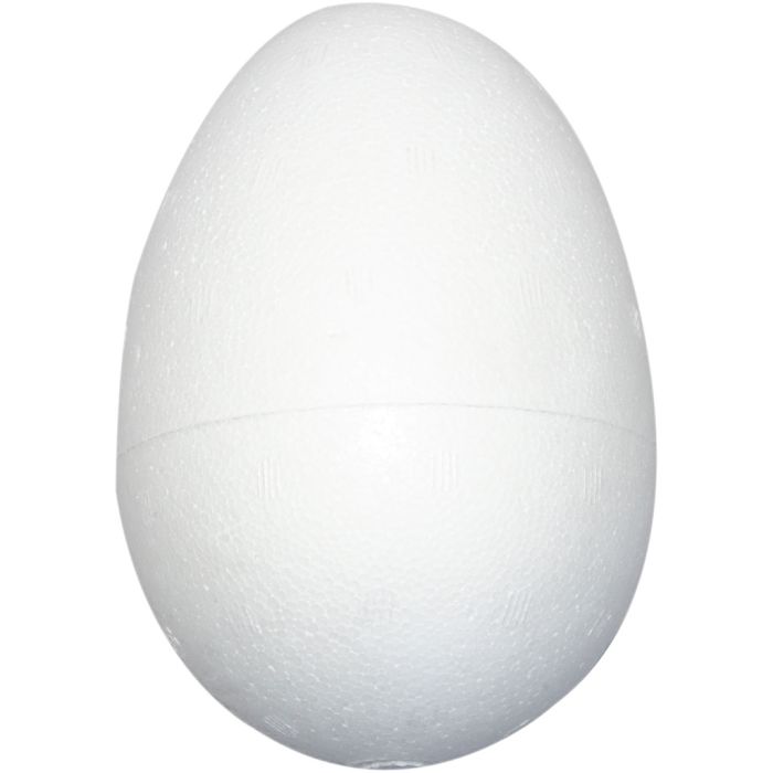Polystyrene Eggs, H: 12 cm, white, 25 pc/ 1 pack