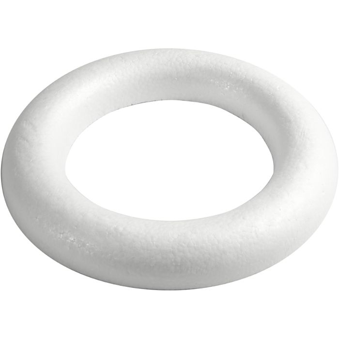 Half rounded rings, size 35 cm, thickness 46 mm, white, 1 pc