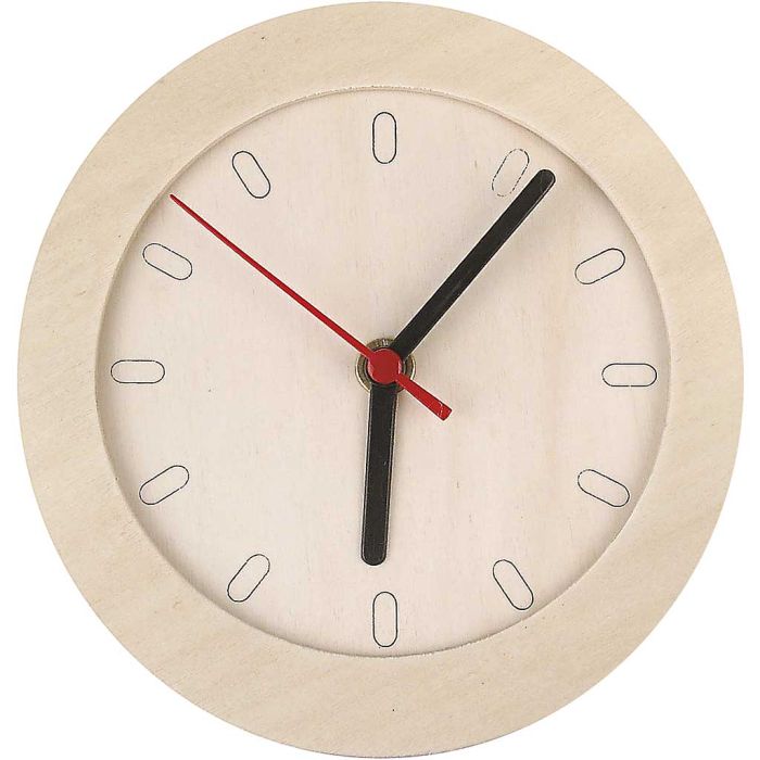 Watch With Wooden Frame, dia. 15 cm, 1 pc