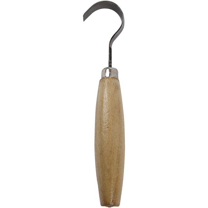 Spoon Carving Knife , L: 16 cm, W: 1,3 cm, dia. 3 cm, 1 pc
