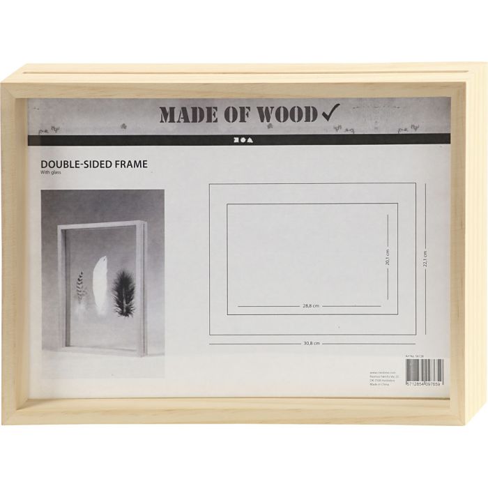 Double Frame, D. 4,5 cm, size 22,1x30,8 cm, 1 pc