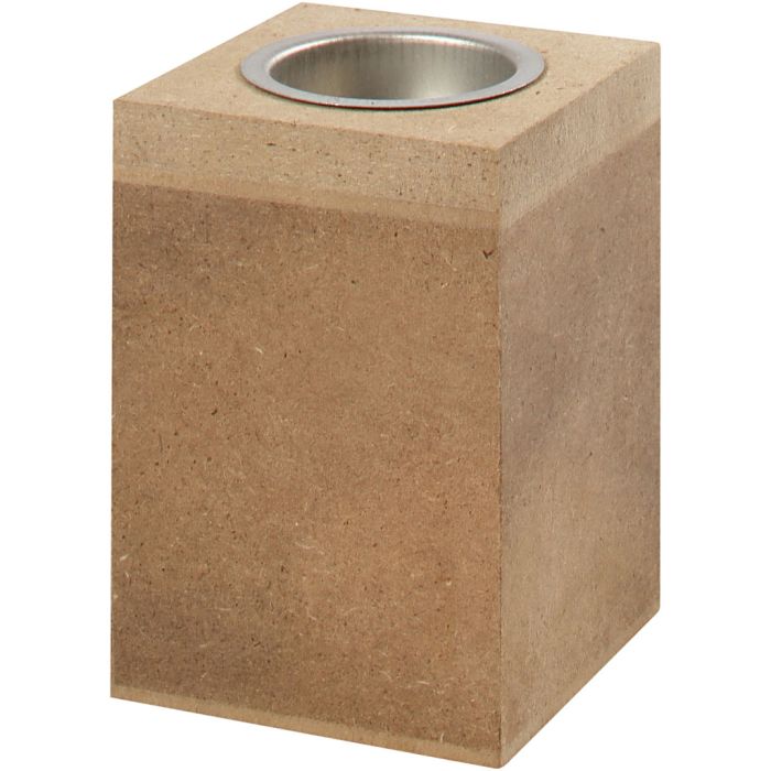 Tea Light Candle Holder, H: 10 cm, size 7x7 cm, 1 pc