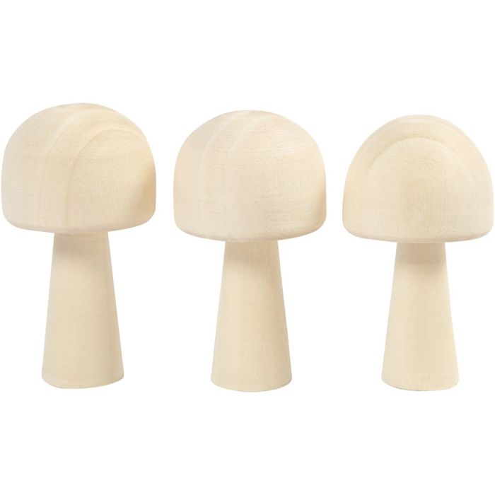 Toadstool, H: 5,2 cm, dia. 2,9 cm, 3 pc/ 1 pack