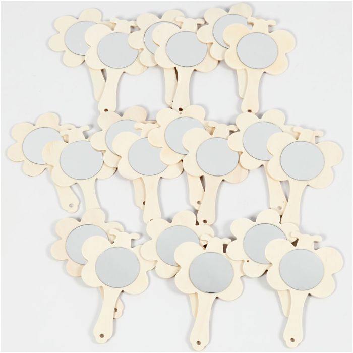 Hand Mirrors, H: 13,9 cm, W: 9 cm, 20 pc/ 1 pack