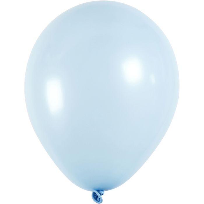 Balloons, dia. 23 cm, round, light blue, 10 pc/ 1 pack