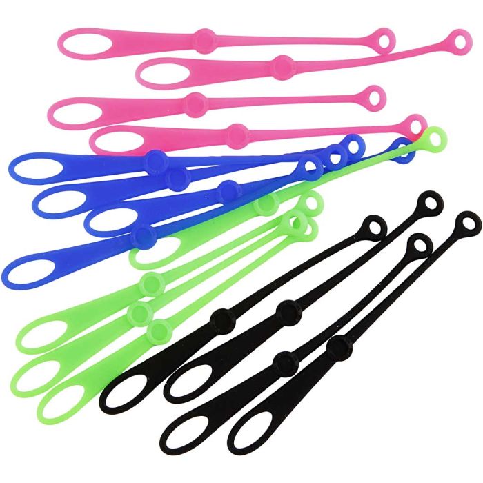 Key Rings, L: 10,5 cm, W: 1 cm, 9x5 pc/ 1 pack