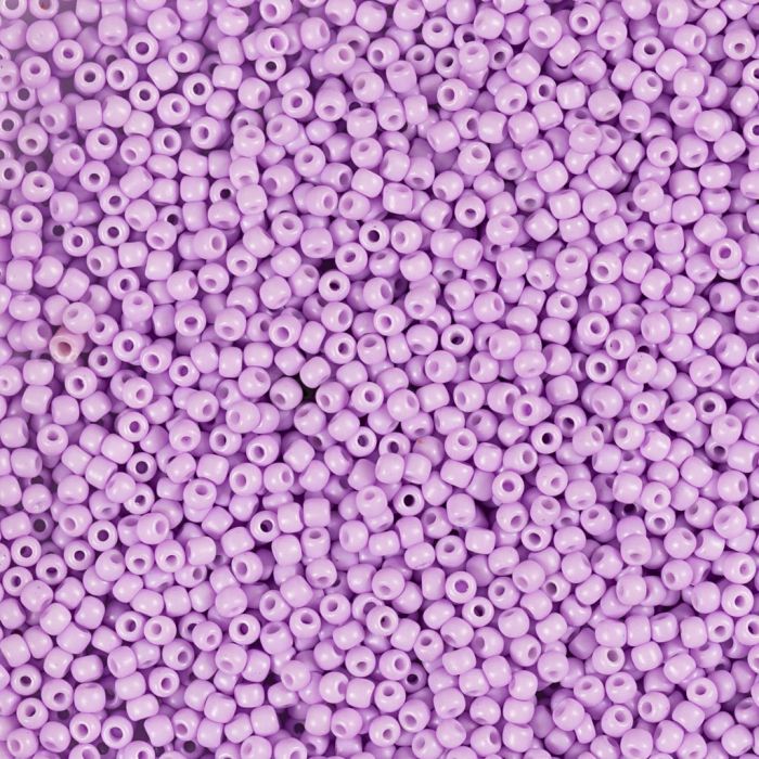 Rocaille seed beads, no. 15/0, dia. 1.7 mm, hole size 0,5-0,8 mm, matt frozen, purple, 25 g/ 1 pack