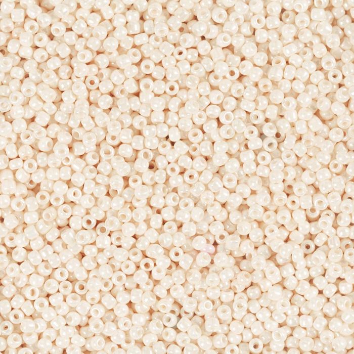Rocaille seed beads, no. 15/0, dia. 1.7 mm, hole size 0,5-0,8 mm, matt frozen, rose, 25 g/ 1 pack