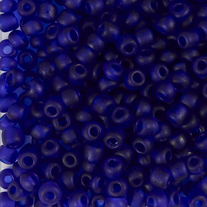 Rocaille seed beads, no. 6/0, dia. 4 mm, hole size 0,9-1,2 mm, blue, 25 g/ 1 pack