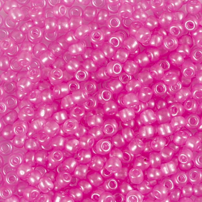 Rocaille seed beads, no. 8/0, dia. 3 mm, hole size 0,6-1,0 mm, light red, 25 g/ 1 pack
