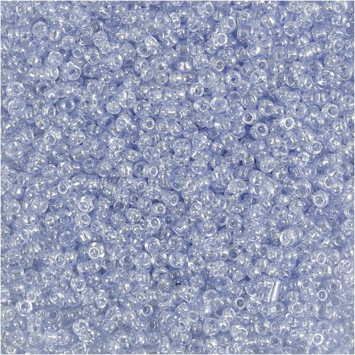 Rocaille seed beads, dia. 1,7 mm, size 15/0, hole size 0,5-0,8 mm, light blue, 25 g/ 1 pack