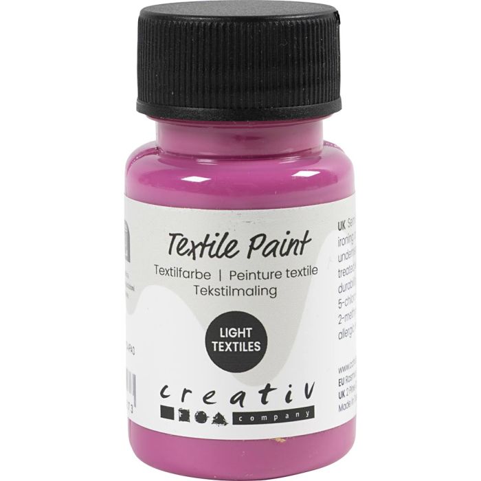 Textile Paint, semi opaque, pink, 50 ml/ 1 bottle