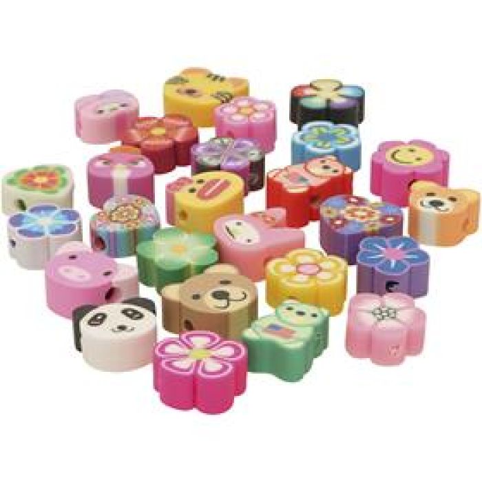 Animal and flower beads, 200 g, 450 pc/ 1 bag