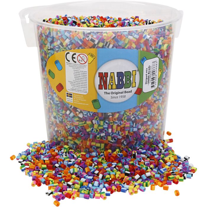 Fuse Beads, medium, stripe, 20000 pc/ 1 pack
