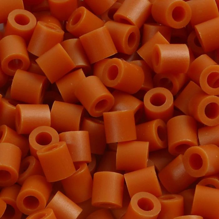 Fuse Beads, size 5x5 mm, hole size 2,5 mm, medium, redbrown (32254), 1100 pc/ 1 pack