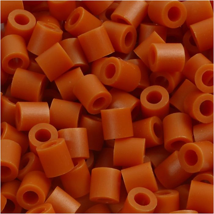 Fuse Beads, size 5x5 mm, hole size 2,5 mm, medium, redbrown (32254), 6000 pc/ 1 pack