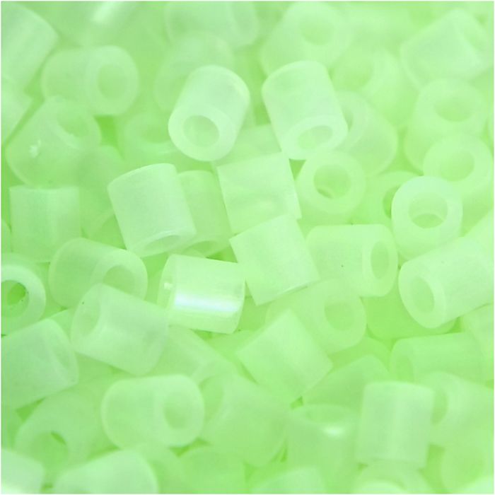 Fuse Beads, size 5x5 mm, hole size 2,5 mm, medium, luminous, 6000 pc/ 1 pack