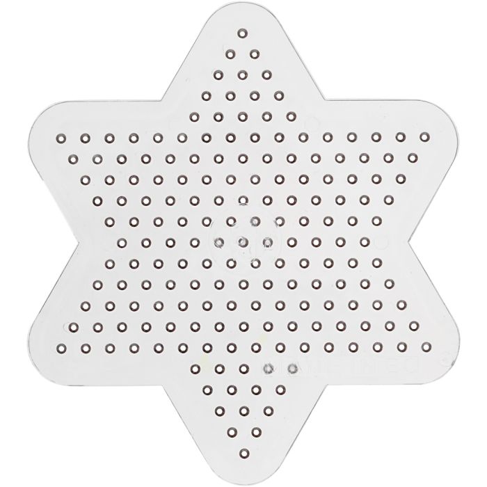 Peg Boards, small star, dia. 10 cm, medium, clear, 1 pc