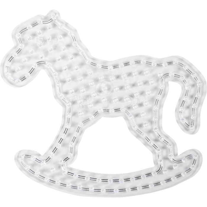 Peg Board, Rocking horse, H: 16,5 cm, W: 18,5 cm, JUMBO, clear