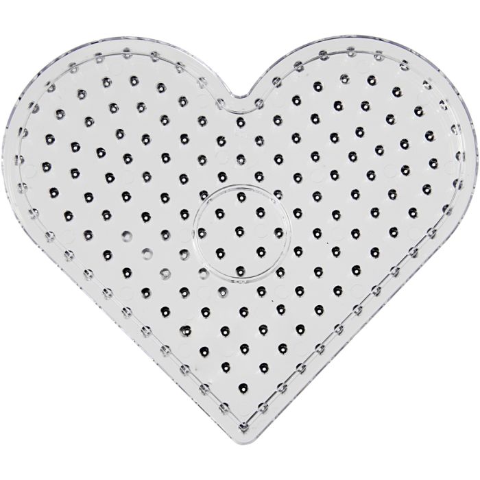 Peg Board, heart, JUMBO, clear, 5 pc/ 1 pack