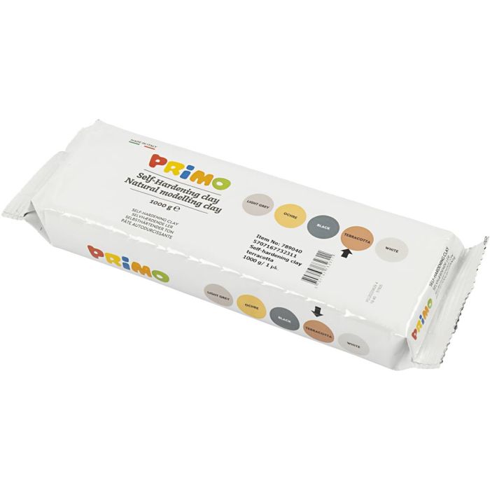 Self-Hardening Clay, terracotta, 12x1000 g/ 1 pack