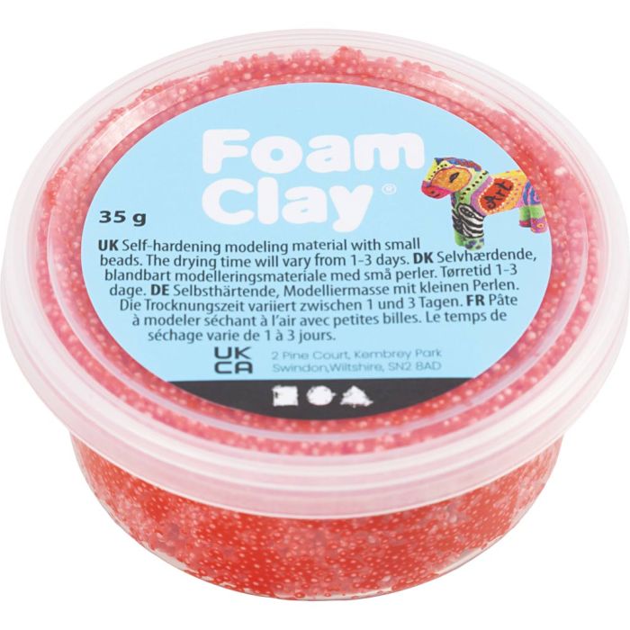 Foam Clay®, red, 35 g/ 1 tub