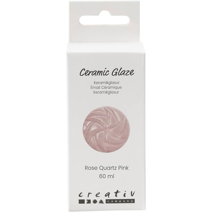 Ceramic Glaze, 984-1101 °C, opaque, rose, 60 ml/ 1 tub