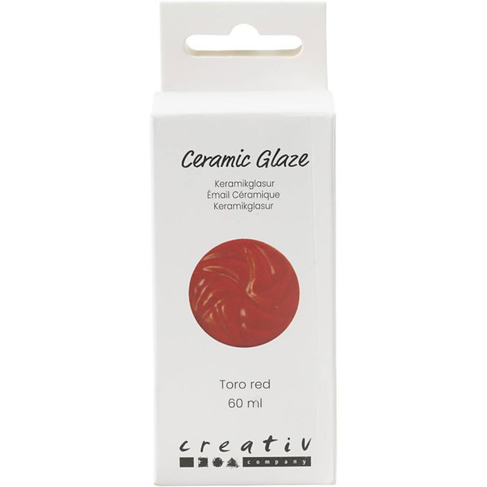 Ceramic Glaze, 984-1101 °C, opaque, toro red, 60 ml/ 1 tub