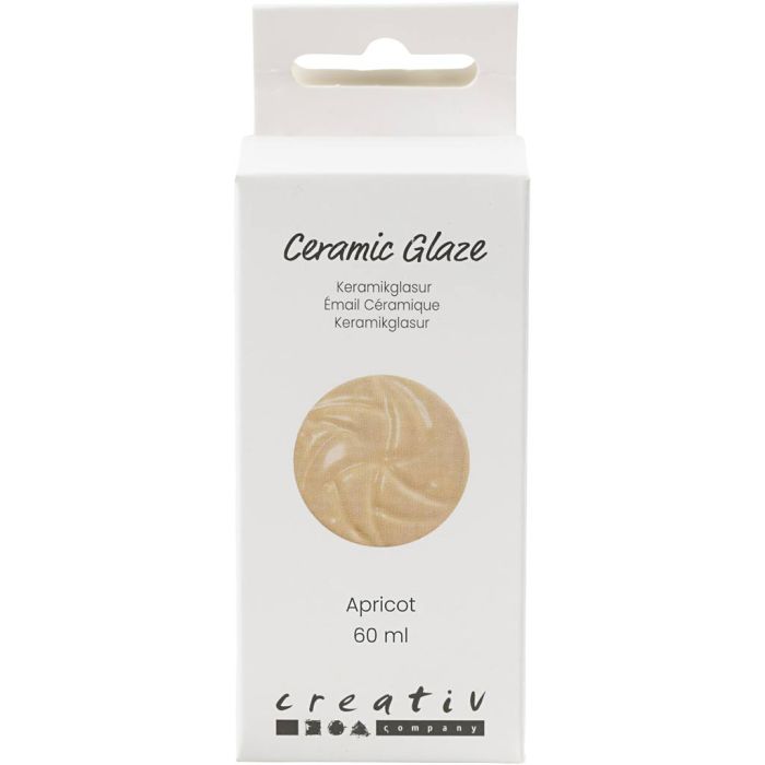Ceramic Glaze, 984-1101 °C, opaque, apricot, 60 ml/ 1 tub
