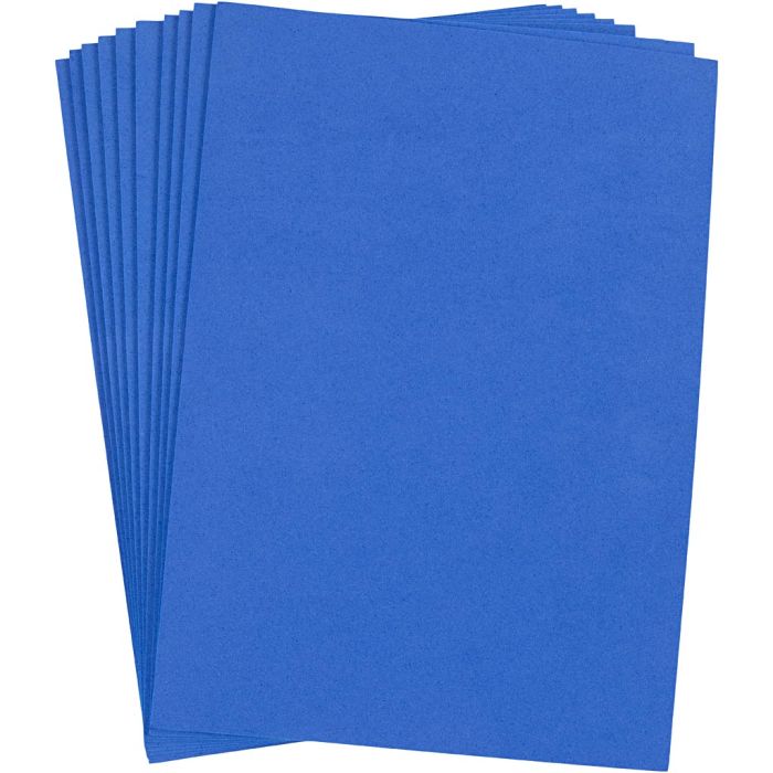 Foam Sheets, A4, sheet 210x297 mm, thickness 2 mm, dark blue, 10 sheet/ 1 pack