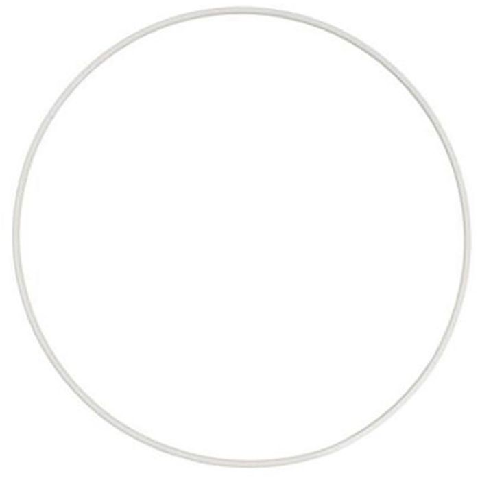 Bare metal circle, dia. 12 cm, white, 1 pc