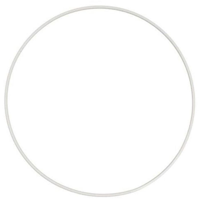 Bare metal circle, dia. 18 cm, thickness 3 mm, white, 1 pc
