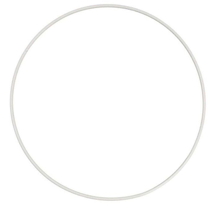Bare metal circle, dia. 35 cm, white, 1 pc