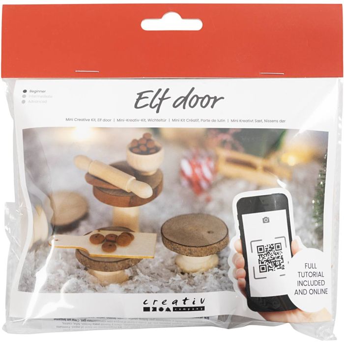 Mini Craft Kit Elf Door, Baking cookies, 1 pack