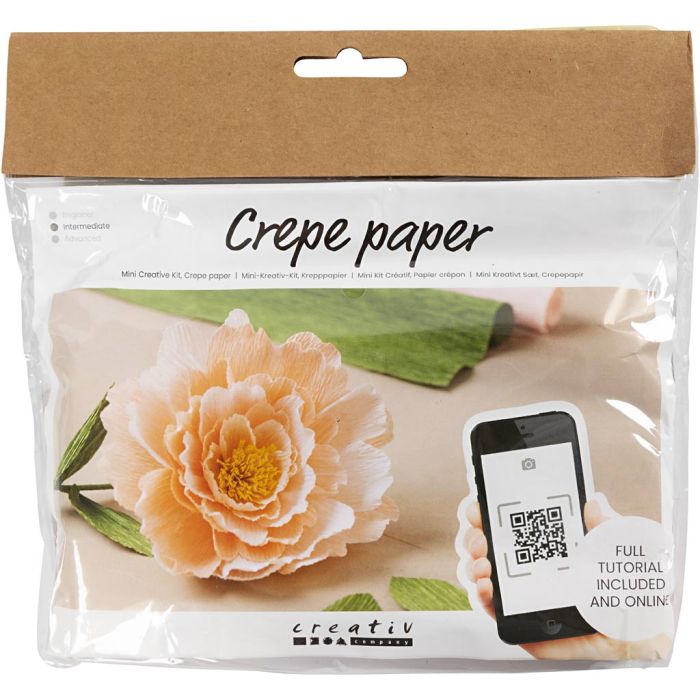 Mini Craft Kit Crepe Paper, Peony, Crêpe ratio: 180%, 105 g, 1 pack